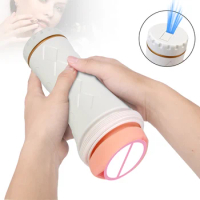 Vagina Real Pussy Adult Products Sex Machine Sexy Flashlight Shape Penis Pump Sex Toys For Men Big Male Masturbation Cup