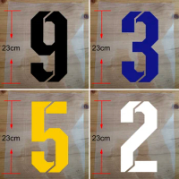 Hight 23CM Heat Transfer Number Customized Football Jersey Number Iron on Patch Letter Number 0-9 Pro custom many Color Number