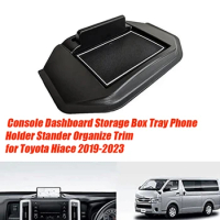 Car Interior Dashboard Storage Box For Toyota Hiace 2019-2023 Console Tray Phone Holder Stander Organize Trim Accessories Parts