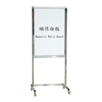 不鏽鋼告示牌（磁性白板+軟木板） :TA-160S: 佈告欄 展示架 型錄架 公佈欄