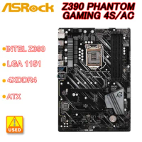 Z390 Motherboard ASRock Z390 PHANTOM GAMING 4S/AC LGA 1151 Motherboard DDR4 128G USB 3.2 ATX support Core i5-9400F cpu
