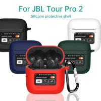 Silicone Wireless Earbuds Case Soft Waterproof Headphone Shell Colorful Shockproof Charging Box Cover for JBL Tour Pro 2 Home