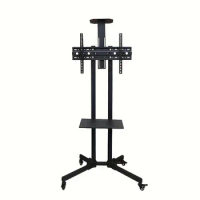 1pc Mobile TV Cart Floor Bracket Mount Home Display Independent Lift Trolley 32-65 TV Bracket With Tray aluminum extrusion Corn