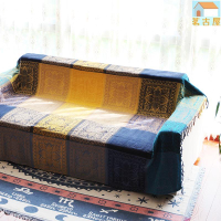 尼泊爾風情沙發巾毯子東南亞雪尼爾線織毯多功能蓋毯披巾桌墊