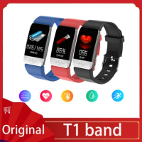 T1 Smart Watch Body Temperature ECG Fitness Watch Heart Rate Monitor Music Control Sport Band Smartwatch for iOS Android