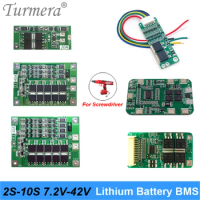 Turmera 2S 3S 4S 5S 6S 15A 20A 40A BMS Protection Board with Balanced for 8.4V 12V 14.4V 18V 21V 25V 36V Screwdriver Battery Use