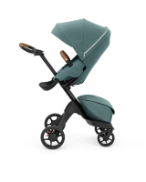 【A8 stokke】▲Xplory X 嬰兒推車（包含座椅）▲-水鴨綠與棕色扶手