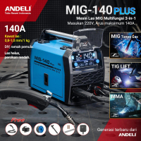 COD ANDELI Mesin Las MIG-140 PLUS Multifungsi 3-in-1 140A 220V Kawat Las 0.8-1.0mm/1kg TIG Lift MMA