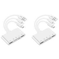 2X OTG USB Camera Multimemory Adapter For Micro-SD TF Card Reader Kit For Iphone Ipad For Apple 13 Converter