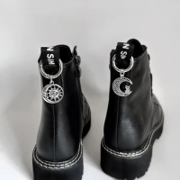 1Pcs Vintage Metal Shoes Buckle Gothic Hollow Moon Sun Martin Boots Shoes Buckles For DIY Shoes Decor Accessories