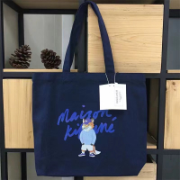 New Maison Kitsune Exported To Japan and Korea Shorts Fox Printed Shopping Bags Men and Women Handb
