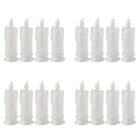 16PCS LED Flameless Candles ,LED Clearance Pillar Candles, Battery Included,Decoracion For Halloween Christmas