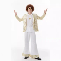 Adult retro 70's disco costume couple costume bar club costume