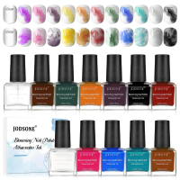 JODSONE Marble Nail Polish, Blooming Marble Ink Gel for Nails 12 Colors Blue Purple Pink Ink Magic W