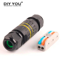 M25S IP68 Waterproof Wire Connector Spl 2/3 Pin 222/223 Electrical Cable Connector Terminal Adapter Plug-in connection LED Light