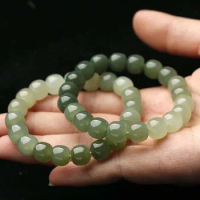 Certified Beaded Bracelets Stretch Heitan Jade Bracelets Jade Bangles Women's Jewelry Jade for Girl