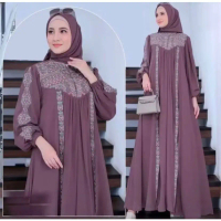 Suca fashion batari dress kekinian mewah ceruti babydoll aplikasi bordir Full puring Ukuran M,L,XL,X