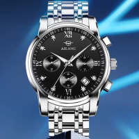 AILANG Fashion Multifunctional Quartz Watch Mens Watches Top Brand Luxury Sports Chronograph Watch Luminous Waterproof Reloj