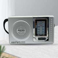 R2048 Portable Radio Pocket Size Telescopic Antenna Battery Powered Mini Multifunctionl AM FM Radio for Elder