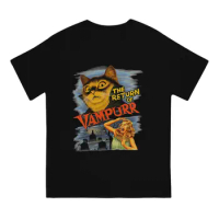 Cat Vampire Men's T Shirts Cat The Return Of Vampurr Funny Tees Short Sleeve Round Collar T-Shirt Cotton 4XL 5XL Tops