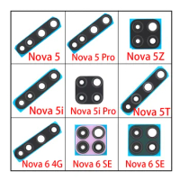 10Pcs/Lot, Camera Glass Lens Back Rear Camera Glass Lens with Glue For Huawei Nova 5T 5 5i 5T 5Z 6 8 7 Se Pro Replacement Parts