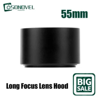 55 55mm Metal Hood Long Focus Lens For Fuji Canon Sony Pentax Olympus Nikon DSLR D5600 D5500 D5300 D7500 D3400 D3300 Accessories