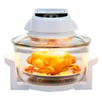 Household Multifunctional Automatic Oil-free Electric Fryer Machine, Convection Oven, Glass Transparent Visible Air Fryer