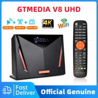 GTMEDIA V8 UHD 4K TV Box With Smart Card Reader,Biss Key,Multi-Room,T2-MI,DVB-S2,DVB-T2,DVB-C,Satellite Firmware Built-in WIFI