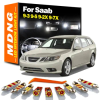 MDNG Canbus Error Free Car Lamps Interior LED Light Kit For Saab 9-3 9-5 9-2X 9-7X 1999-2012 2013 2014 Dome Map Reading Light