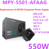 New PSU For Cooler Master MWE GOLD 550 RTX2070 Game Power Supply 550W Switching Power Supply MPY-5501-AFAAG