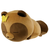 New Cute Tanuki to Kitsune Raccoon Dog With Butterfly Laying Sleeping Big Plush Stuffed Animals Pillow Doll Toy Kids Gifts 56cm