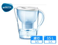 【BRITA】3.5公升Marella馬利拉濾水壺【一壺一心組】【潔淨白】 (新升級MAXTRA+)