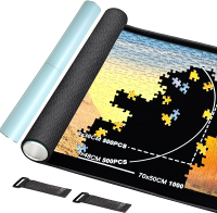 Rubber Jigsaw Puzzle Mat 1000 Pieces |   20" x 27" Puzzle Mats Roll Up |   Jigsaw Puzzle Mats for Pu