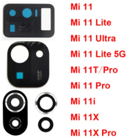 Rear Camera Glass Lens With Adhesive Glue For Xiaomi Mi 11 11T 11X Pro Mi 11 Lite 5G Mi 11 Ultra Mi 11i 11X Back Lens Sticker
