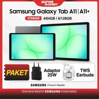 Samsung Galaxy Tab A11 A11+ Wifi 4G 4/64 GB 6/128 GB 4GB 64GB 128GB Tablet A11 4G 4/64 Tab + Adapter