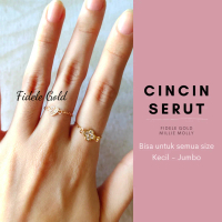 Cincin Millie Molly Serut UBS Kadar 70 17 karat Cincin bola toko emas