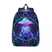 Illusory Art India Mandala Backpack for Boy Girl Kids Student School Book Bags Psychedelic Buddha Mushroom Zen Daypack Bag