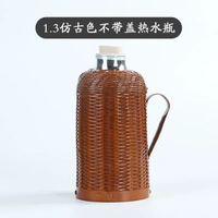 純手工竹編熱水壺復古老式保溫瓶家用竹編暖壺玻璃內膽開水壺外殼