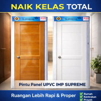 Pintu Panel UPVC IMP Jati / Putih SUPREME + Kusen – Motif Elegan | Anti Air & Rayap | Kuat & Awet