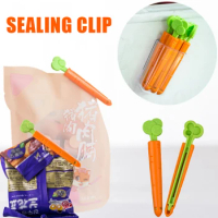 5Pcs Moisture-Proof Closure Clamp Carrot Food Bag Sealing Clip Fresh-Keeping Clamp Sealer for Snack Bags Kitchen Fresh Keeping