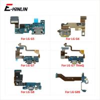 USB Charging Dock Port Board With Microphone Charger Flex Cable For LG G5 G6 Plus G7 G8 G8X ThinQ