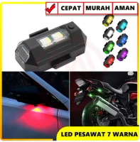 Lampu LED Kedip PESAWAT RGB Strobo warning light safety sepeda motor