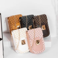 Dot Flower Mobile Phone Bag 2023 Summer Women's Bags Fashion Chain Crossbody Ladies Handbags Guess Designer Mini New In Leather