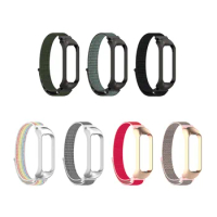Nylon Band with Protective Fram Replacement Band Strap Wristband Comfortable Sport Strap Wristband for Galaxy Fit2 SM-R220