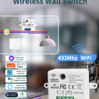 Tuya WiFi Smart Switch 86 Wall Panel Smart Home Timer Voice Control For Lighting RF 433Mhz Wireless Switch Google Home Alexa
