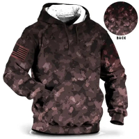 2025 New New Camouflageพิมพ์Hoodieสําหรับชายอเมริกันกราฟิกขนาดใหญ่Pulloversชายป่าสบายๆStreetwear Hoo