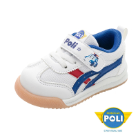 【POLI 波力】正版童鞋 波力 輕量運動鞋/透氣 排汗 舒適 白藍(POKB34226)