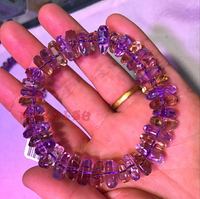 天然巴西紫黃晶刻面手鏈 隨型紫黃水晶女款女友生日禮物