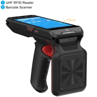 UHF RFID Reader Handheld Android PDA Barcode Scanner Mobile Data Terminal 4GB 64GB WiFi Bluetooth 4G Lte