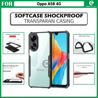 Casing HP Oppo A58 4G A58x Case Pro Camera Black Case Fusion Casing Tembus Transparan Xundd,Oppo A58